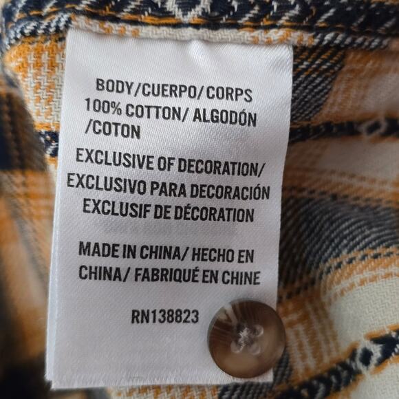 Brad Paisley Moon Shine Spirit Western Plaid Pearl Snap Men's Dress Shirt L - Picture 5 of 5